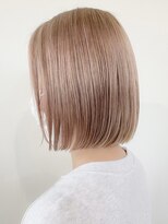 ヒビヲ(HIBIO)&nbsp;ショートボブハイトーンミルクティーベージュカラーケアブリーチ