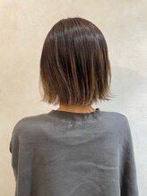フレイムス 那覇新都心店(Frames) バレイヤージュ切りっぱなしボブ＊ハイライト裾カラー