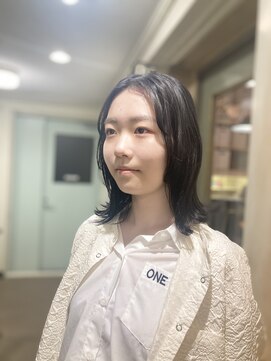 スマイロンナイロン ヘアー(smile on nylon hair) ミディアムグレーヘア