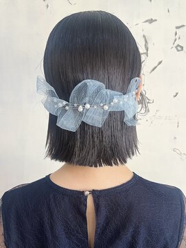 アンリ(Henri) 【かしむら】お呼ばれヘア/ボブアレンジ/リボンアレンジ/タイト