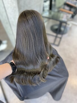 ルート 南堀江(route) オリーブブラウン/艶髪/イメチェン/前髪カット/堀江