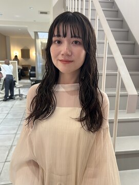 メルト 西梅田店(melt) #黒髪ニュアンスロングパーマ