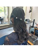 綺麗めハーフアップ