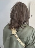 ミディアムレイヤー ハイトーンベージュ 横浜レイヤーカット