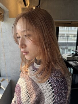 サニーサイドサロン(SUNNY SIDE SALON) ミディアムレイヤー/ハイトーン/ブラウンベージュ/たまプラーザ