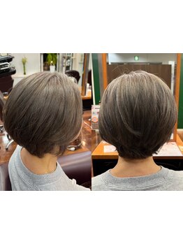 カラーをすること自体が髪質再生に☆他にはない[薬剤]と[技術]で、白髪染めも驚きの仕上りに♪[金沢文庫]