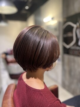 サンカリ 真法院店(SANKARI) 襟足すっきりショート+ピュアバイオレット