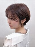 ★ホワイトグレージュミニウルフデジタルパーマチェリーブラウン