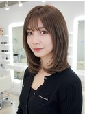 美髪/ワイドバング/レイヤーカット/くすみベージュ/新小岩駅