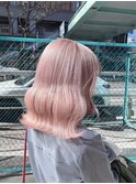 12319ミルクティーベージュ姫カットレイヤー韓国くすみベージュ