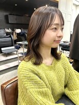 エトネ ヘアーサロン 仙台駅前(eTONe hair salon)&nbsp;ミディアムレイヤー×艶ブラウン