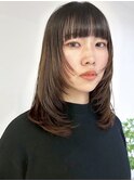 透明感カラー/大阪梅田/レイヤーカット／ブリーチ／ダブルカラー