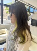 インナーカラー×ライムイエロー