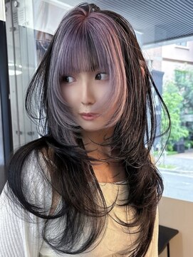 ラキング ギンザ トウキョウ(LAKING GINZA) くびれヘア/アプリコットオレンジ/夏/ハイライトカラー[銀座駅]