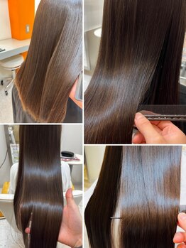 マモア(MAMOA)の写真/【MAMOA】の縮毛矯正で憧れのサラつやストレートに☆プライベートな空間でお悩みも相談しやすい◎