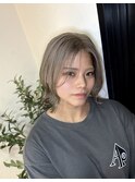 かきあげレイヤー×くすみベージュ