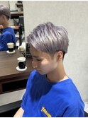 #ショートマッシュ　#ホワイトシルバー　#大和八木メンズ