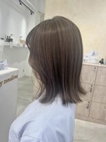ビューバイネオリーブ 用賀店(Beau'r by neolive)&nbsp;黒髪クラゲヘアーオリーブグレー小顔ココアベージュ[用賀]
