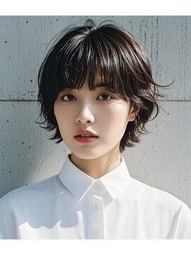エイチ ウルフカット 大阪梅田(811) レイヤーボブボブヘアショートウルフパーマウルフボブヨシンモリ