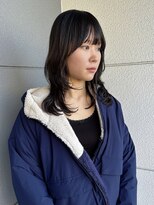 ヘアーアイストゥーレ(HAIR ICI TRE)&nbsp;ミディアムレイヤーココアブラウンくびれヘアハッシュカット