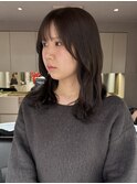 オリーブグレージュ/透明感カラー/レイヤーカット/恵比寿駅