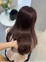 レンテ 千葉(LENTE) 春カラーピンクブラウン柔らかブラウンレイヤーカット顔まわり