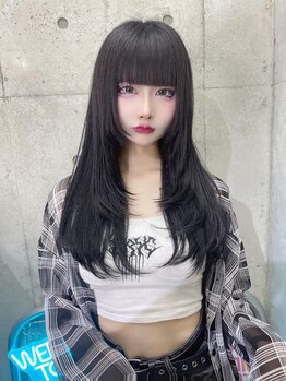 SIX by INK.渋谷 レイヤーカット/レイヤーカット/ハイレイヤーカット/レイヤーの写真/計算し尽くされたフェイスレイヤー。第一印象を左右する顔周りデザインで、大人の透明感を*[渋谷駅]