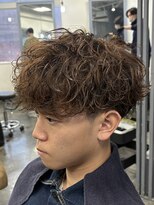 キングオブヘア バイ ノイズ 梅田茶屋町店(KING of hair by NOISM) スペインカール海外ヘアパーマショートヘアセンター分け