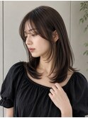 結べるミディアムレイヤー/大人ミディアム/顔まわり10代20代30代