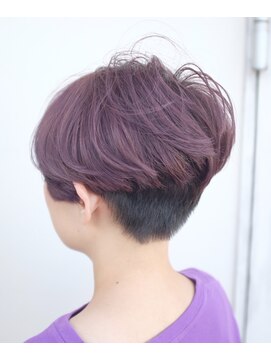 モカ ヘアーデザイン(moca HAIR DESIGN) ピンクパープルのショート