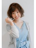 大人かわいいショートボブのふわミディ