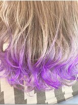 ウーロス(uros.)&nbsp;グレージュ×裾パープル