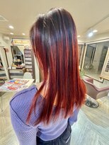 ヘア メイク ココ(hair make coco)&nbsp;【レッド×アプリコットブラウン】