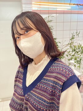 ロンドルーチェ 心斎橋(Lond luce) ダークアッシュ/ミディアムレイヤーカット［髪質改善/縮毛矯正］