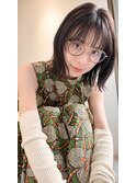 前髪カット顔まわり似合わせ外ハネくびれレイヤーミディ