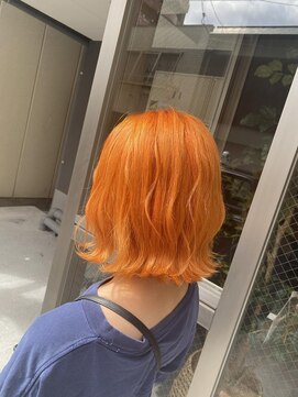 ルフレ 新宿本店1st(Reflet) オレンジ/派手髪/ボブ