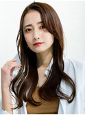 ◯レイヤーロングレイヤーカット長めバングエアリーパーマデジパ