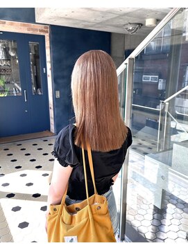 ヲタク(wotaku.) ベージュカラーハイトーンダブルカラーケアブリーチ切りっぱなし