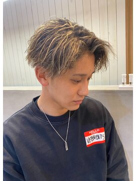 メンズバイココテラス 豊中(men's by cocoterace) ツイスト/メンズパーマ/メンズカット/ホワイトメッシュ