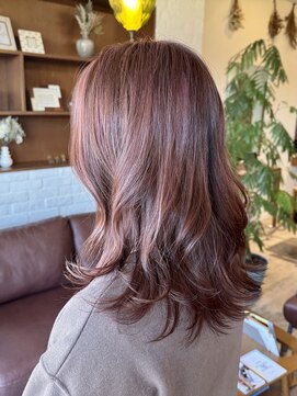 アルベレットオブヘア (arBellet of hair) レイヤーセミロングピンクベージュ