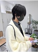 黒髪中性ウルフ 【メンズサロンZina 天神】