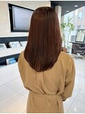白髪ぼかし/ロングヘア/ピンクブラウン/30代40代50代