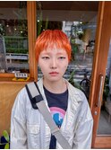 ショート　オレンジカラー