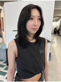 栄垢抜けレイヤーミディアムヘア