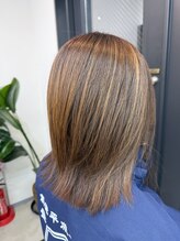 ラボ ヘアー(lab hair) ハイライト/白髪ぼかし/白髪染め/ミディアム/レイヤー/くびれ