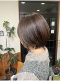小顔に見える大人ショートボブ/横顔美人/乾かしただけでまとまる