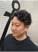 MEN’S HAIR/サーフカール/刈り上げセンターパート/印西市