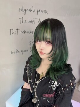 ラニシス ヘアー(Lanisis Hair) 緑と黒のデザインカラー★