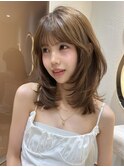 韓国ヘアハッシュカットレイヤーカットブリーチ無し韓国ボブ渋谷