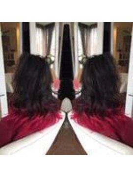 アフ(ahu) 毛先カラー